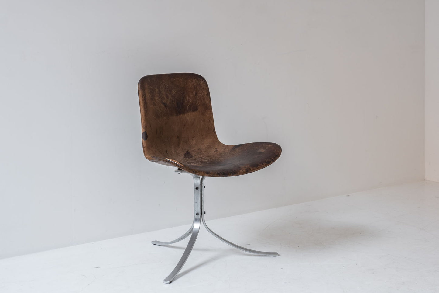 First edition PK9 tulip chair by Poul Kjaerholm for E. Kold Christensen, Denmark 1961.