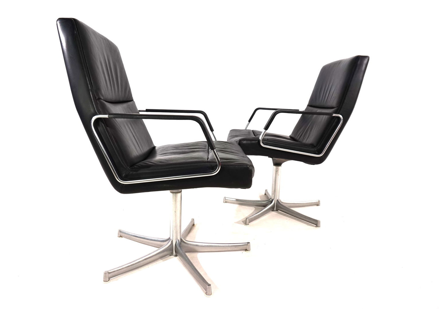 Set of 2 FK711 office chairs by Preben Fabricius/Jørgen Kastholm for Walter Knoll