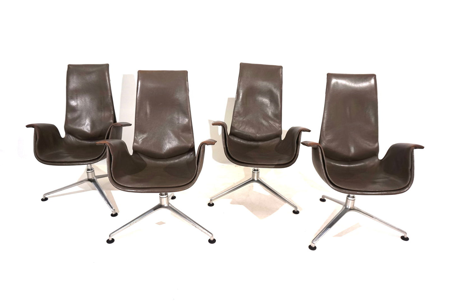 Set of 4 Kill International FK6725 leather chairs by Fabricius & Kastholm