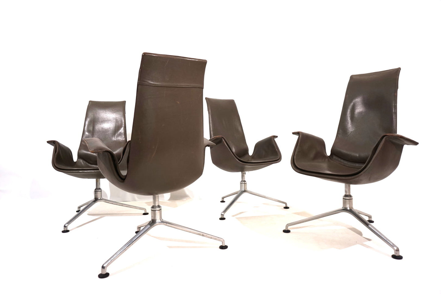 Set of 4 Kill International FK6725 leather chairs by Fabricius & Kastholm