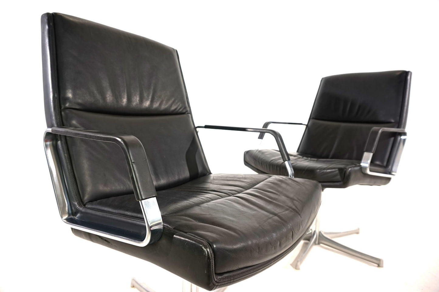 Set of 2 FK711 office chairs by Preben Fabricius/Jørgen Kastholm for Walter Knoll