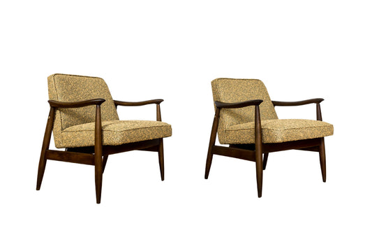 Pair Of Beech Restored Mid Century Armchairs, Europe, 1960s