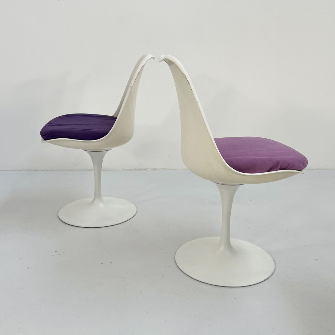 Set of 4 Multicolour Swivel Tulip Dining Chairs by Eero Saarinen for Knoll, 1960