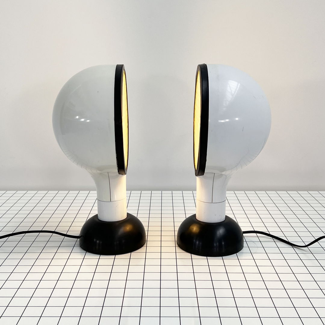 Pair of Drive Table Lamp by Adalberto Dal Lago for Bieffeplast, 1970s