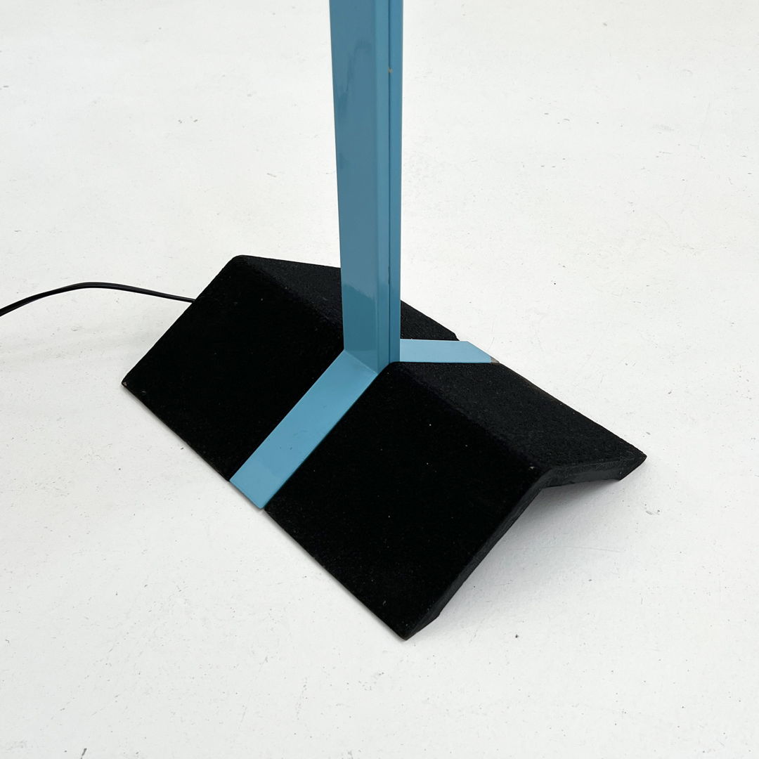 Postmodern Black & Blue Floorlamp, 1980s