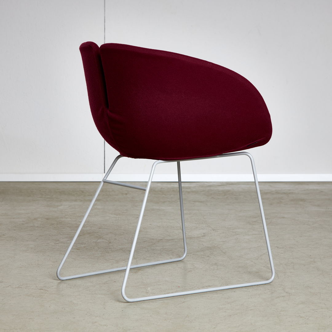 Fjord Chairs in Burgundy by Patricia Urquiola for Moroso, 2002