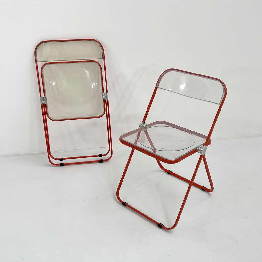 Coral Plia Folding Chair by Giancarlo Piretti for Anonima Castelli, 1960s