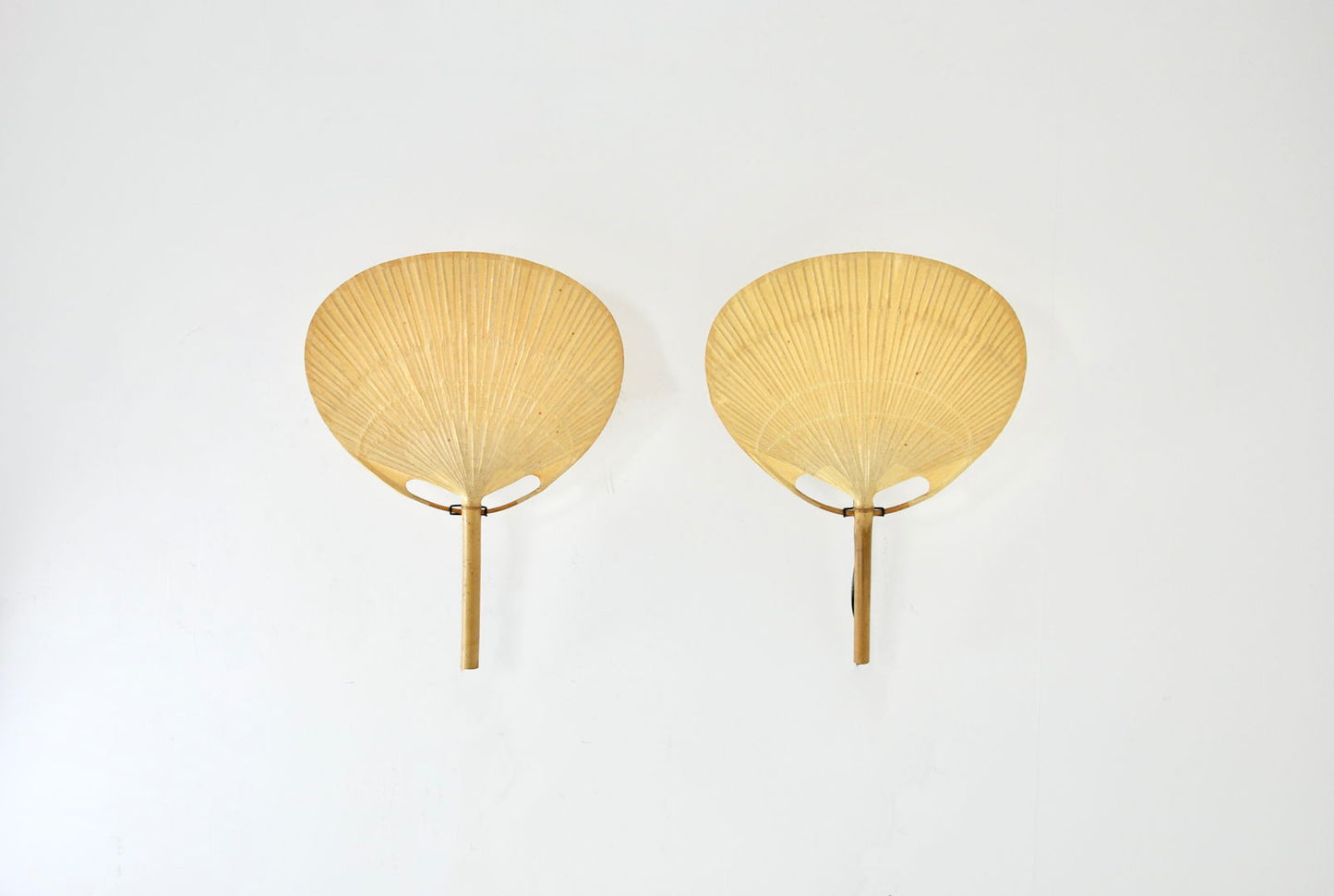 Wall Lamps "Uchiwa" by Ingo Maurer for M Design, 1970s, Set of 2