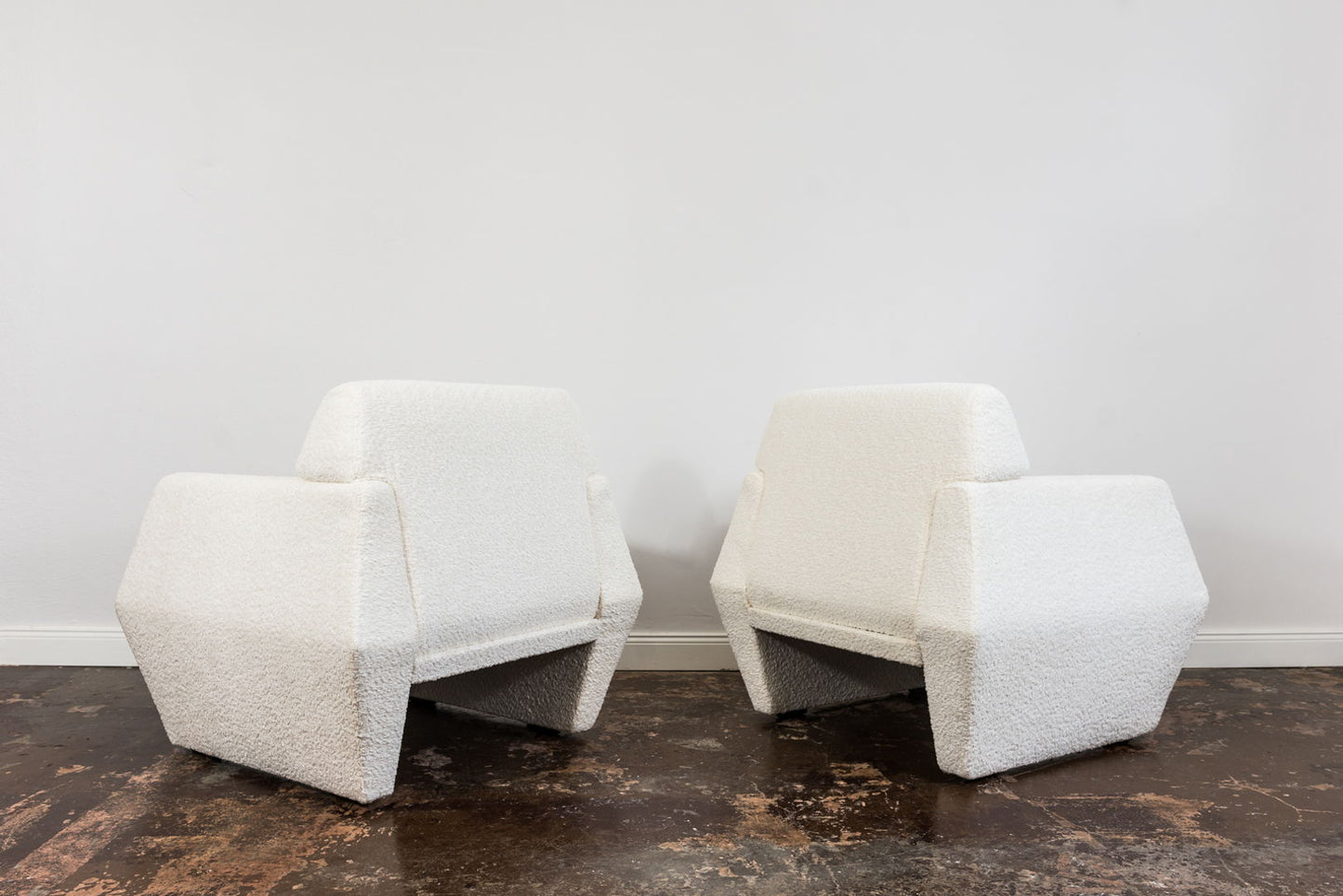 Pair Of Geometric Armchairs, Europe, 1970s