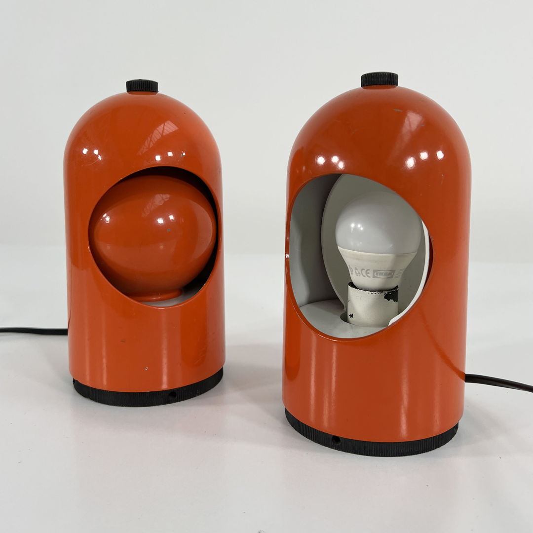 Pair of Coral Selene Table Lamp from ABM, 1960s