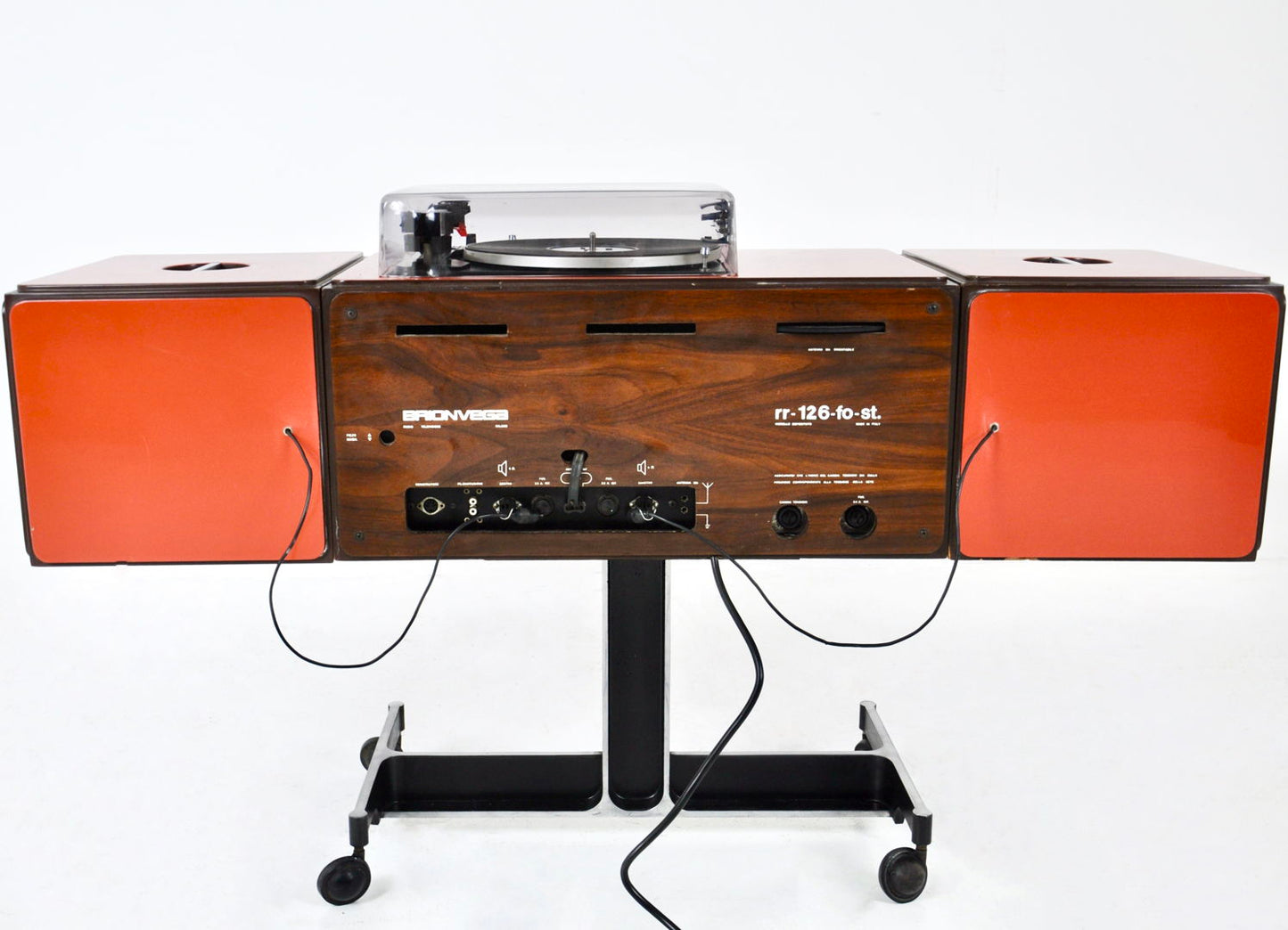 Orange Stereophonic RR-126 Radio by F.lli Castiglioni for Brionvega, 1960s