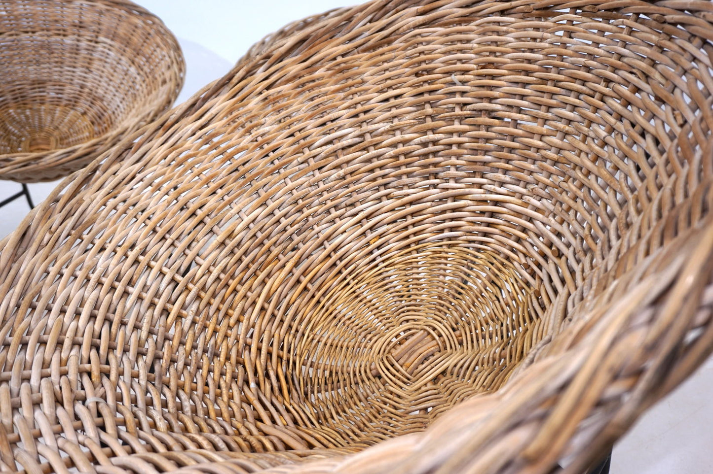 Set of 4 rattan pod chairs 60s