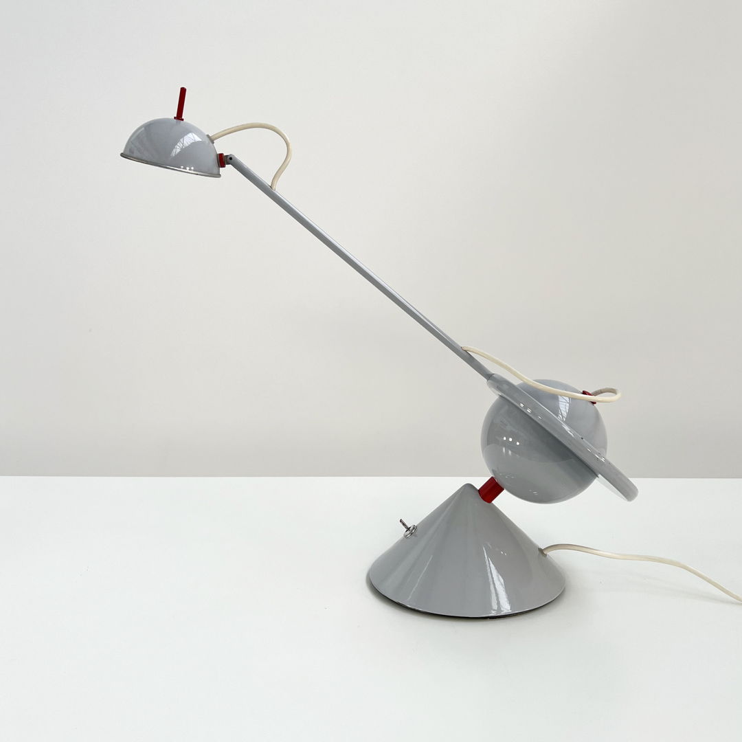 Postmodern Desk Lamp with Counterweight, 1980s