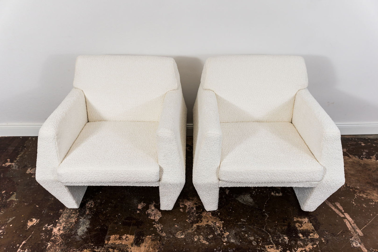 Pair Of Geometric Armchairs, Europe, 1970s