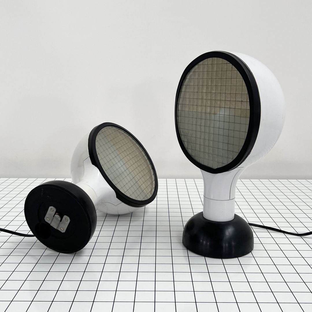 Pair of Drive Table Lamp by Adalberto Dal Lago for Bieffeplast, 1970s