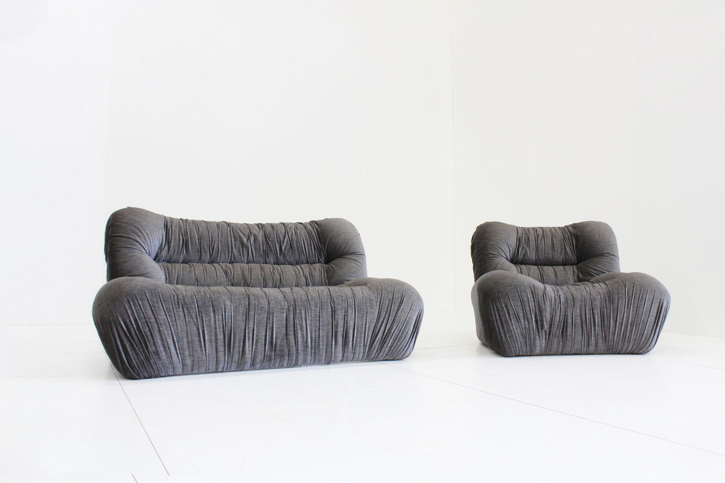 Vintage Italian sofa and armchair 1970s