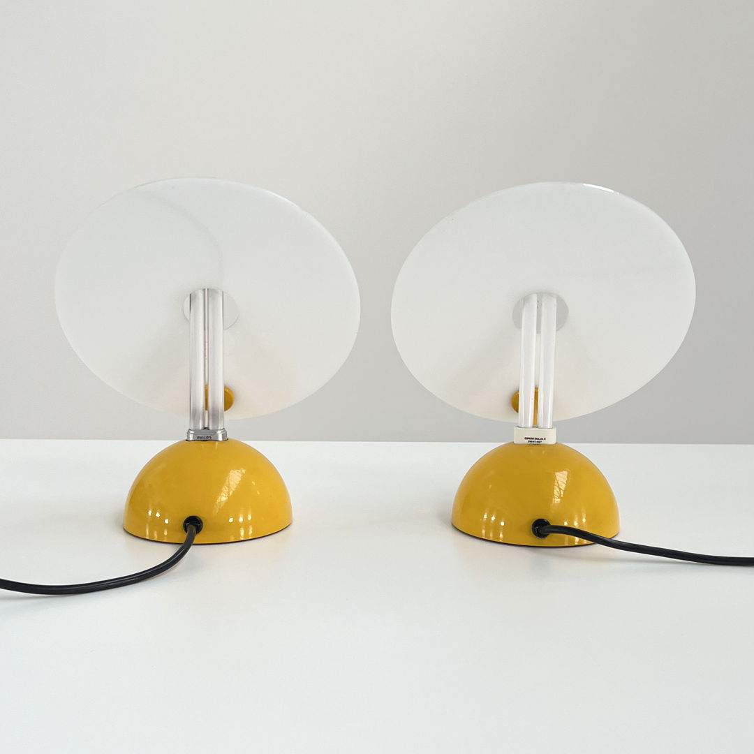 Pair of Neon Table Lamps by R. Barbieri & G. Marianelli for Tronconi, 1980s