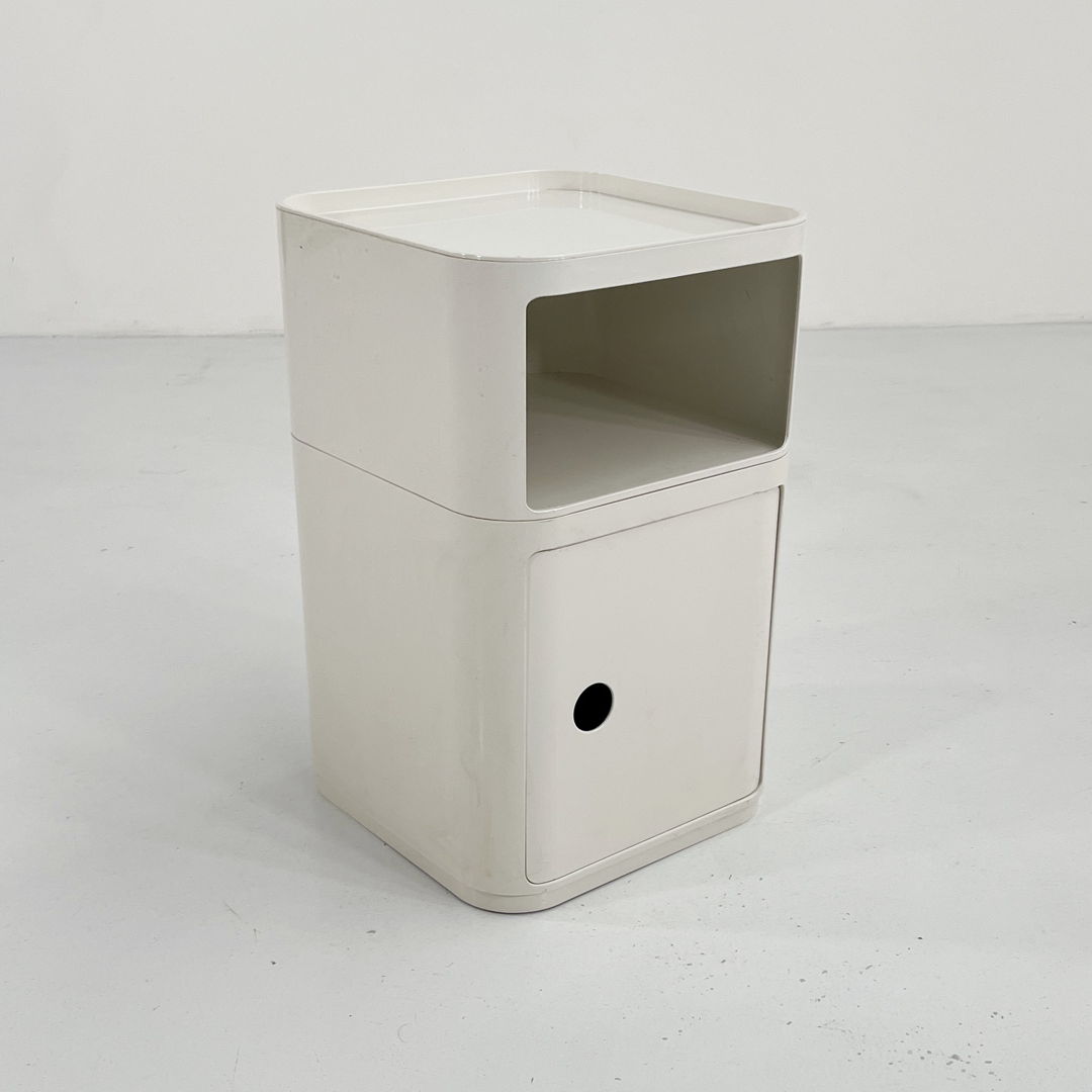 White Square Componibili Storage Unit by Anna Castelli for Kartell, 1970s