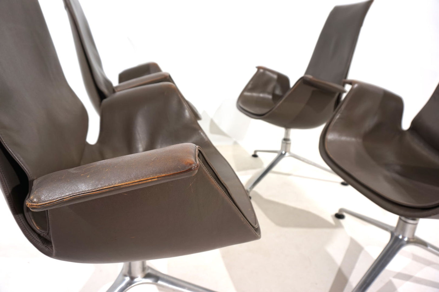 Set of 4 Kill International FK6725 leather chairs by Fabricius & Kastholm