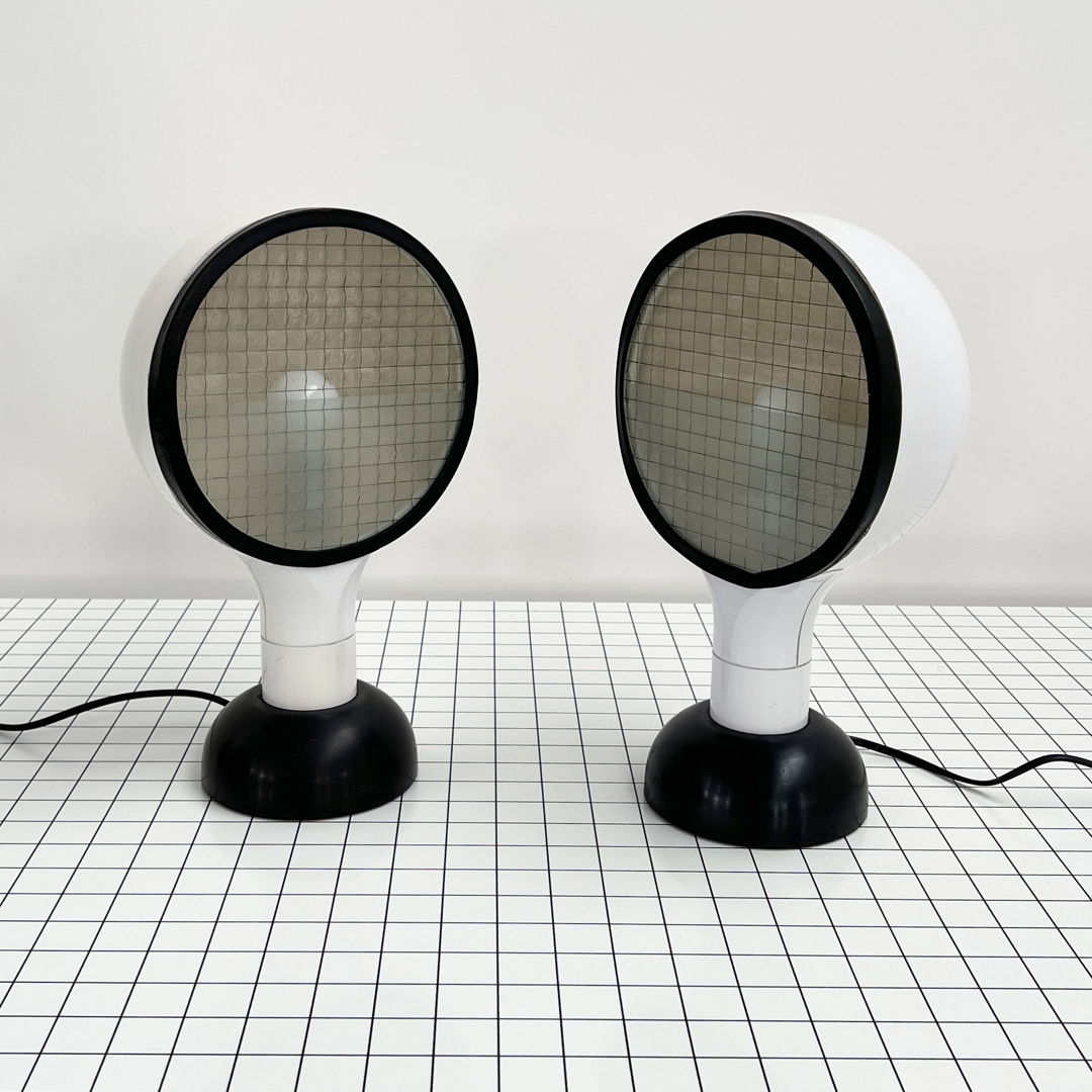 Pair of Drive Table Lamp by Adalberto Dal Lago for Bieffeplast, 1970s