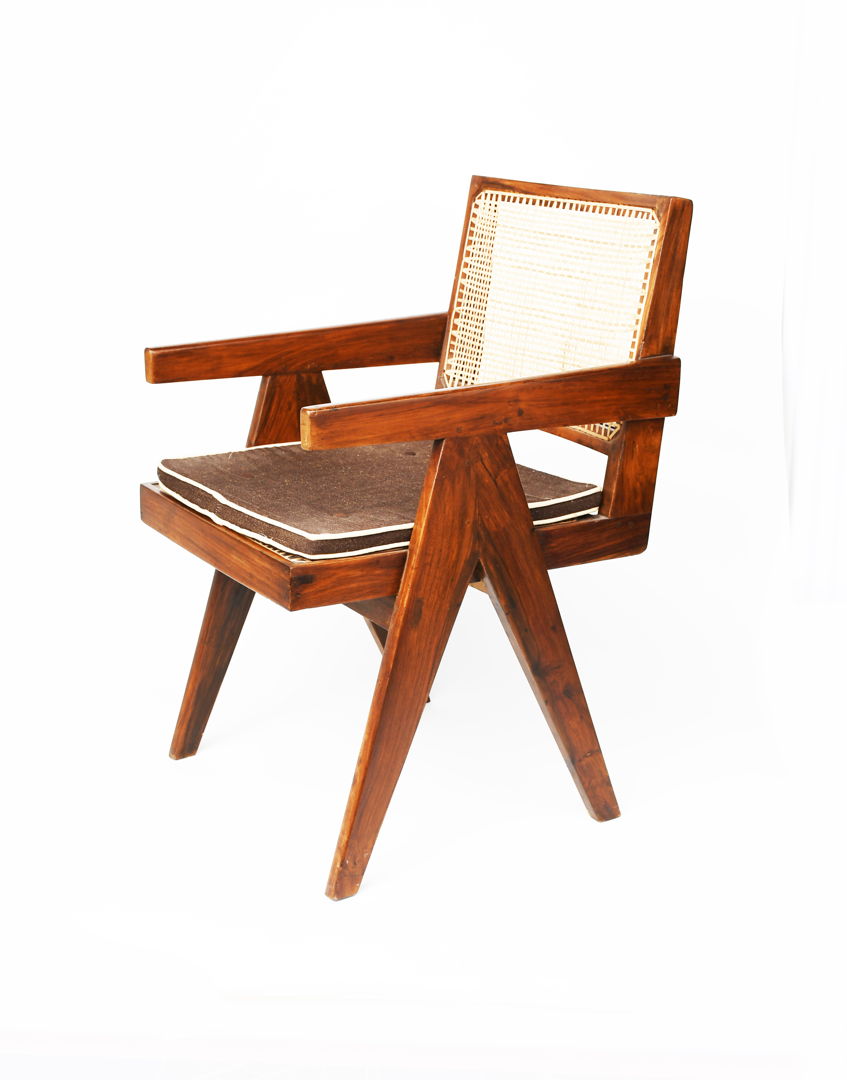 Vintage PJ-SI-28-D Office Chair by Pierre Jeanneret