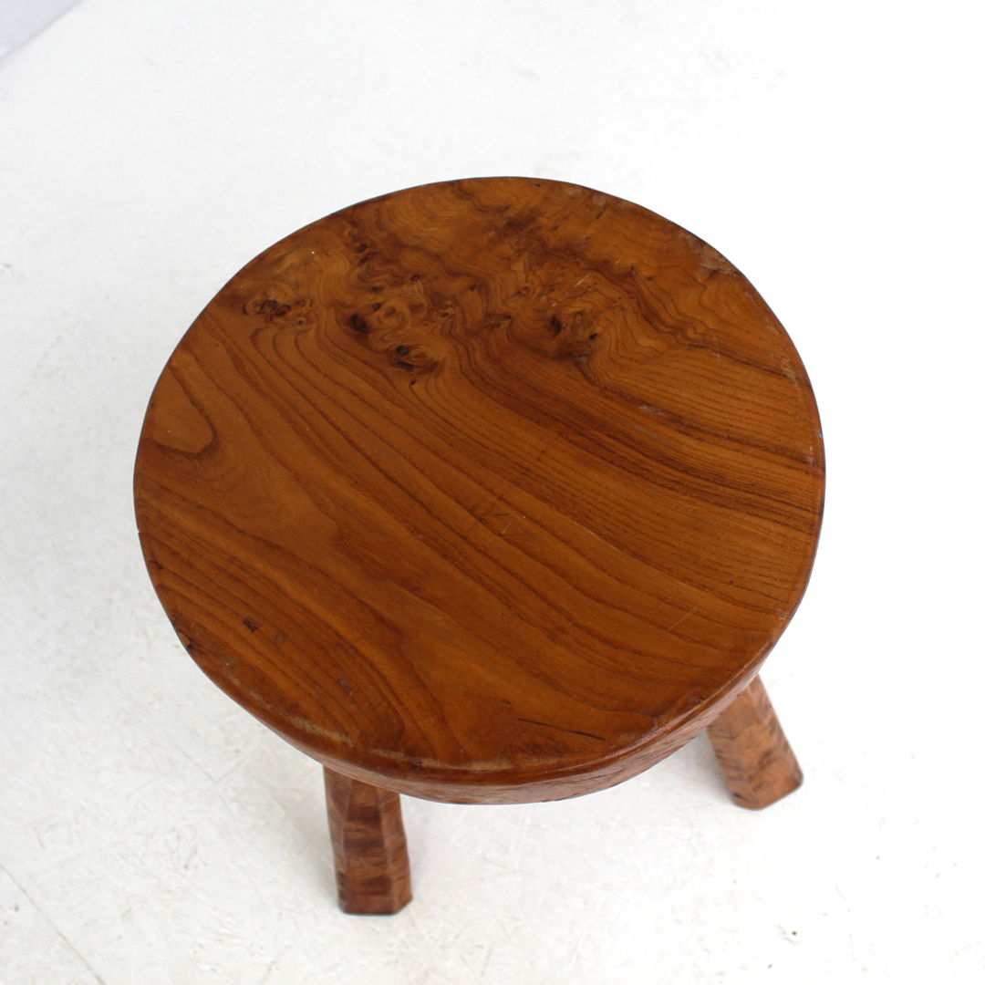 Set Burl wood stools