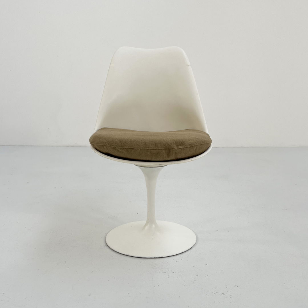 Taupe Swivel Tulip Dining Chair by Eero Saarinen for Knoll, 1960s