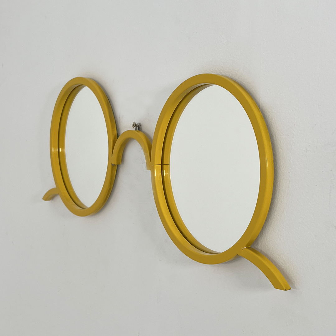 Yellow Sunglasses Wall Mirror, 1980s