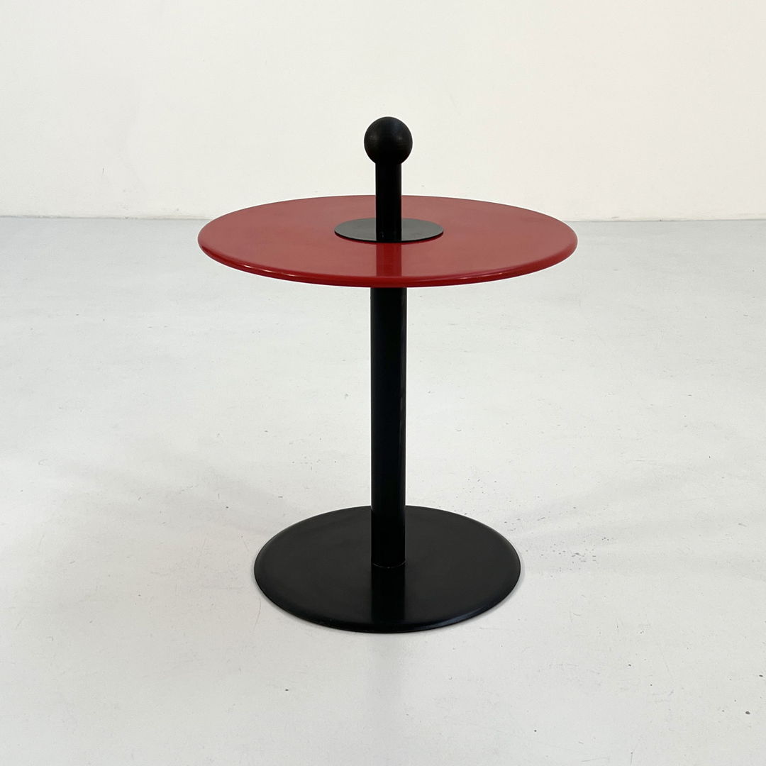 Red Postmodern Side Table from Ikea, 1980s