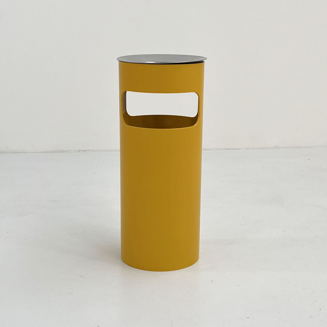 Yellow Umbrella Stand & Ashtray Model 4610 by Gino Colombini for Kartell, 1970s