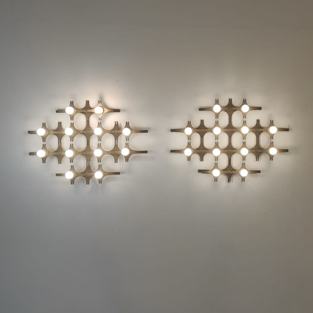 Wall lamp by Fantoni, 1960s, set of 2