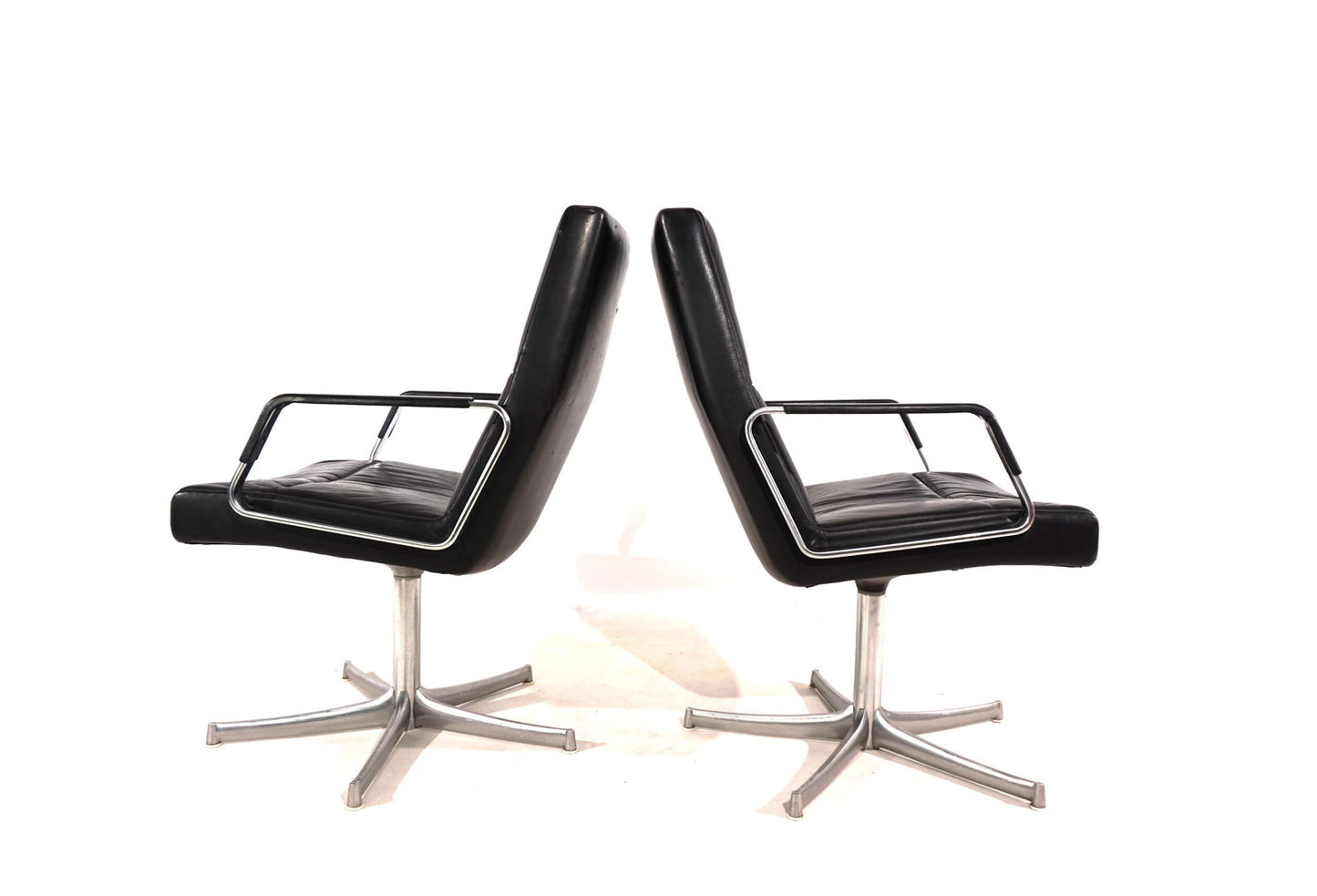 Set of 2 FK711 office chairs by Preben Fabricius/Jørgen Kastholm for Walter Knoll