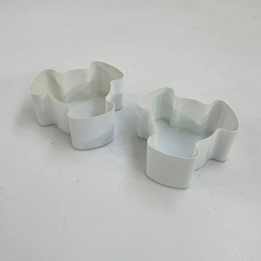 Pair of White Single Puzzle Planters from Visart, 1970s