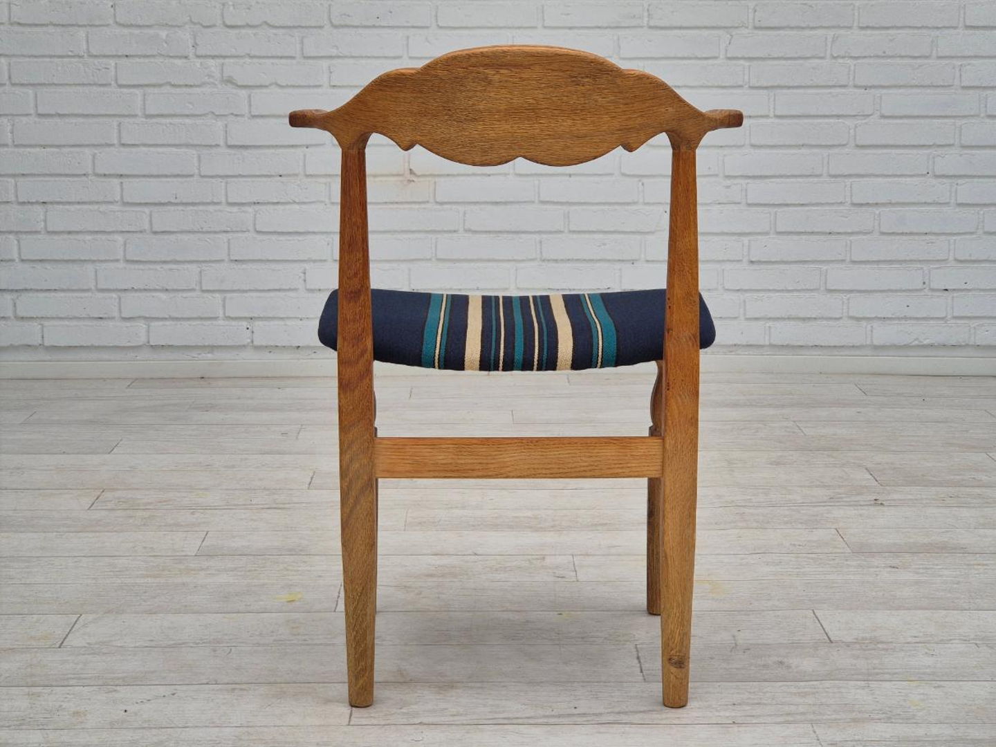 1970s, Danish design by Henning Kjærnulf for EG Kvalitetsmøbel, set of 4 dining chairs, original condition.