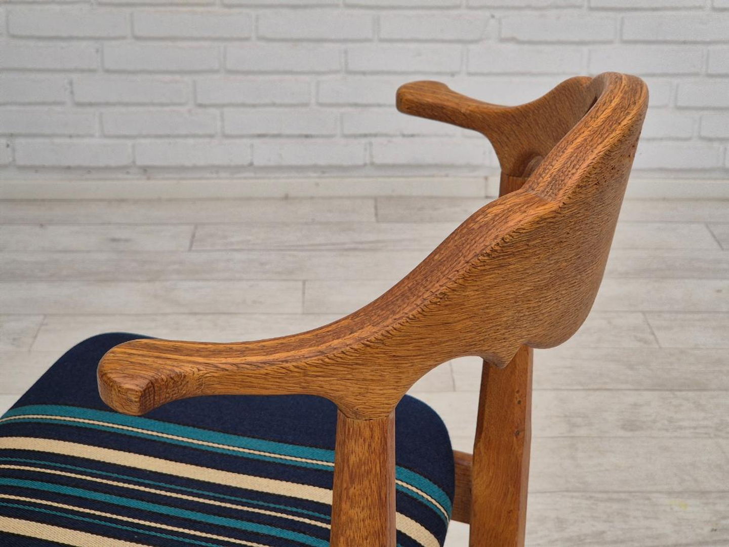 1970s, Danish design by Henning Kjærnulf for EG Kvalitetsmøbel, set of 4 dining chairs, original condition.