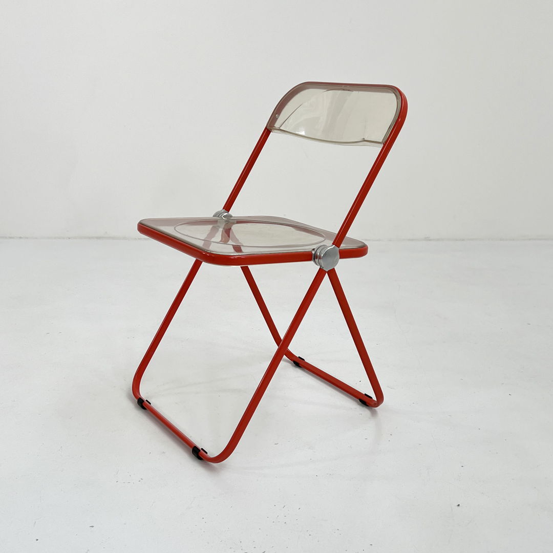 Coral Plia Folding Chair by Giancarlo Piretti for Anonima Castelli, 1960s