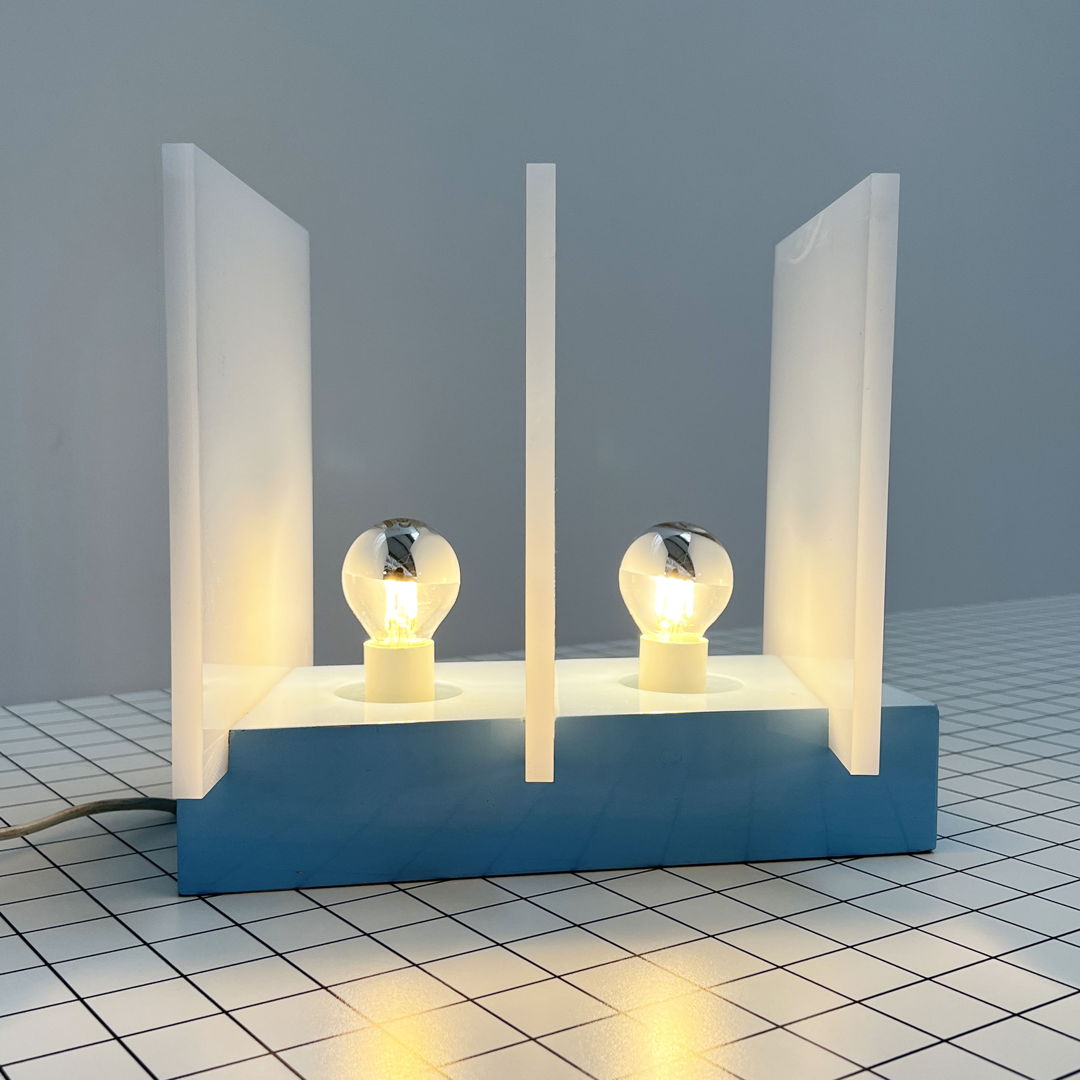 Two Lights Table Lamp from L’Isolache Non C’è, 1980s