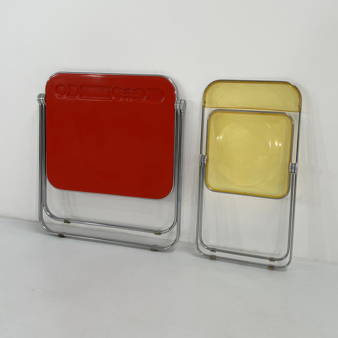 Red Platone Folding Desk by Giancarlo Piretti for Anonima Castelli, 1970s