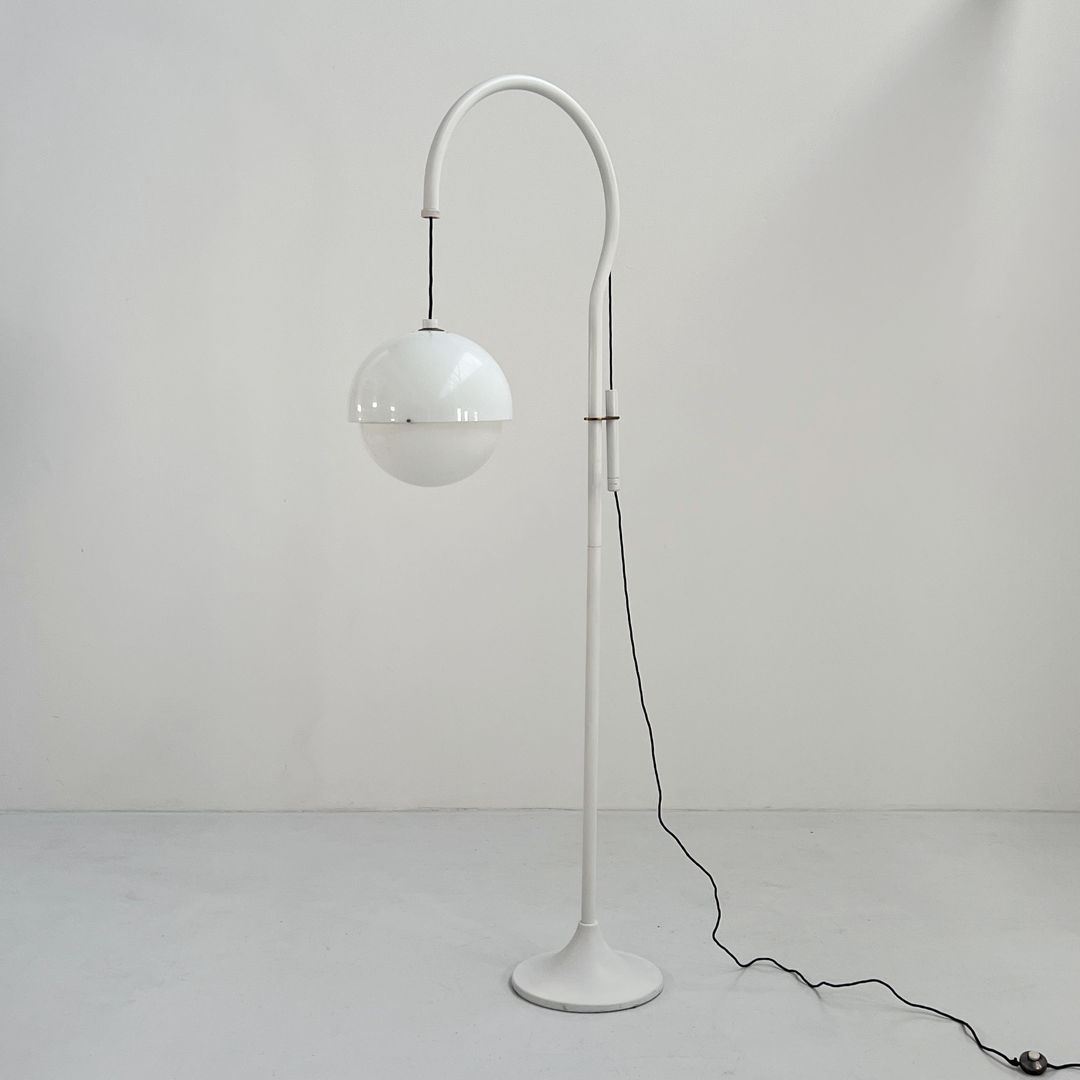 White Floorlamp Model 4055 by Luigi Bandini Buti for Kartell, 1960s