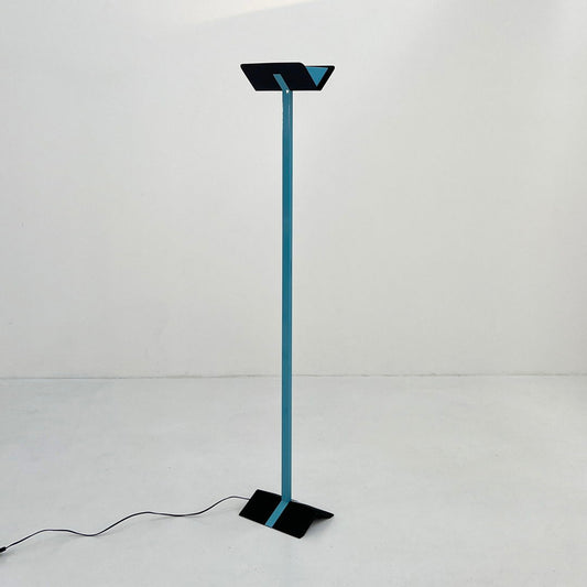 Postmodern Black & Blue Floorlamp, 1980s