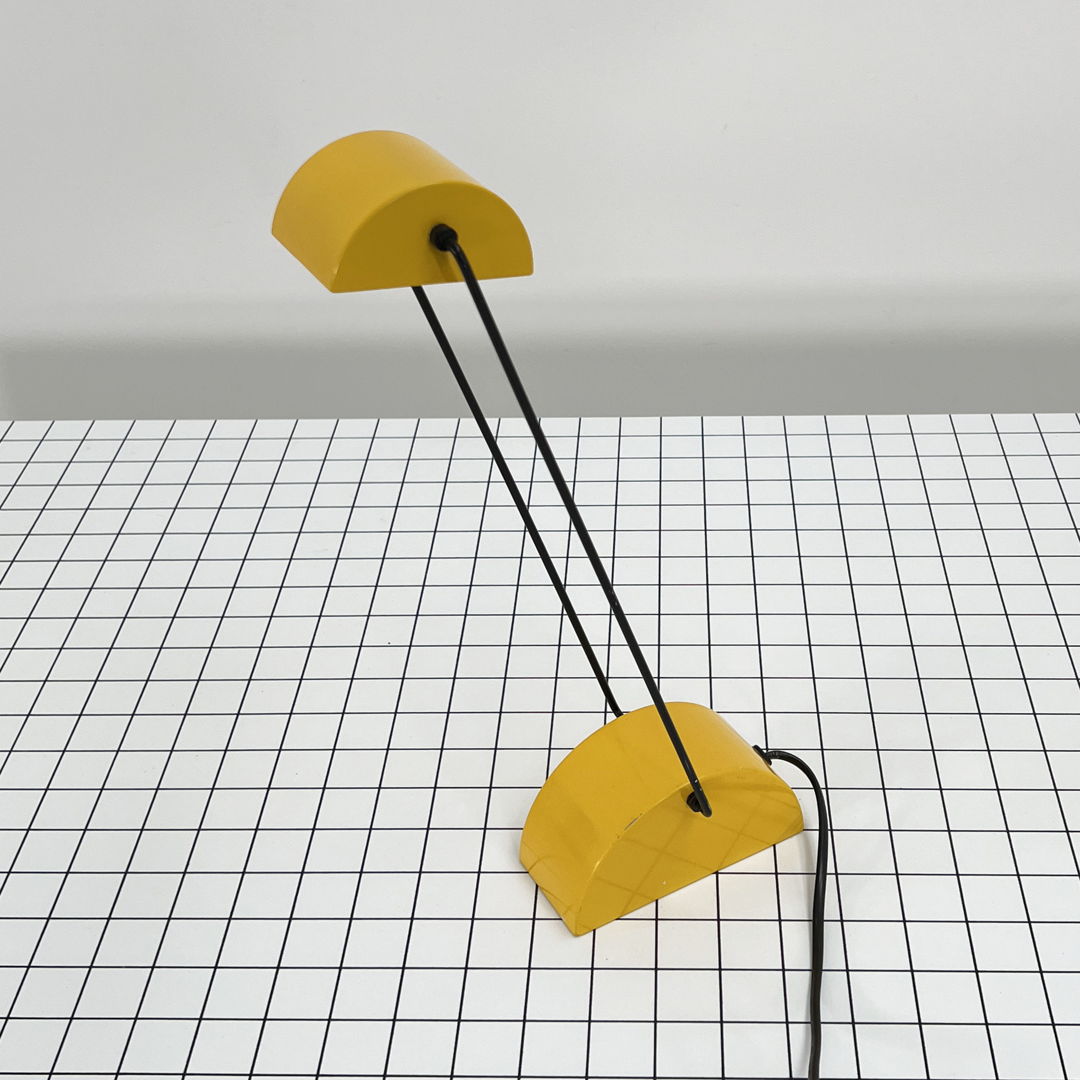 Adjustable Yellow Desk Lamp by Rossari E. Ass. for Bilumen, 1980s