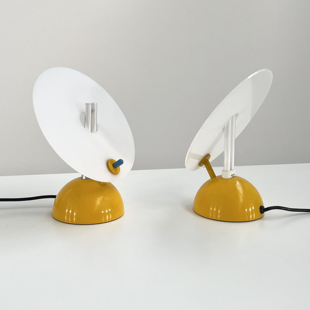 Pair of Neon Table Lamps by R. Barbieri & G. Marianelli for Tronconi, 1980s