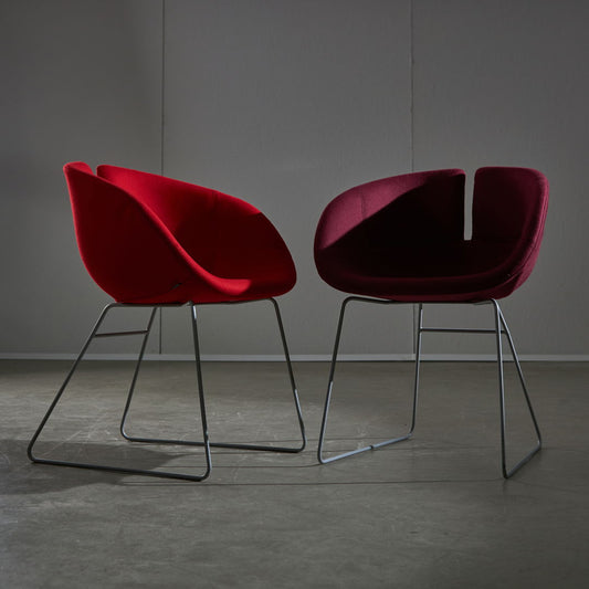 Fjord Chairs in Red by Patricia Urquiola for Moroso, 2002