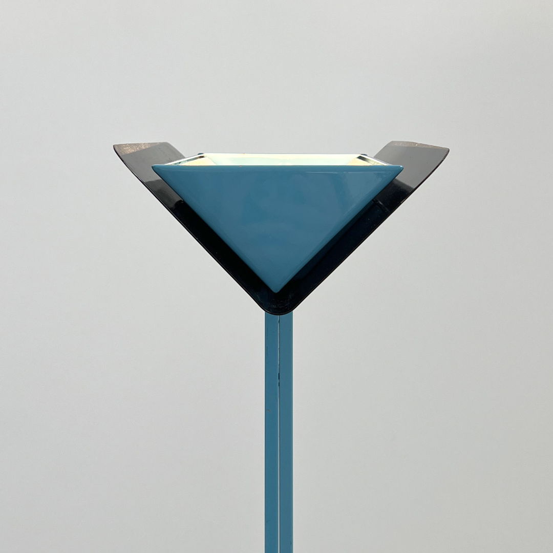 Postmodern Black & Blue Floorlamp, 1980s