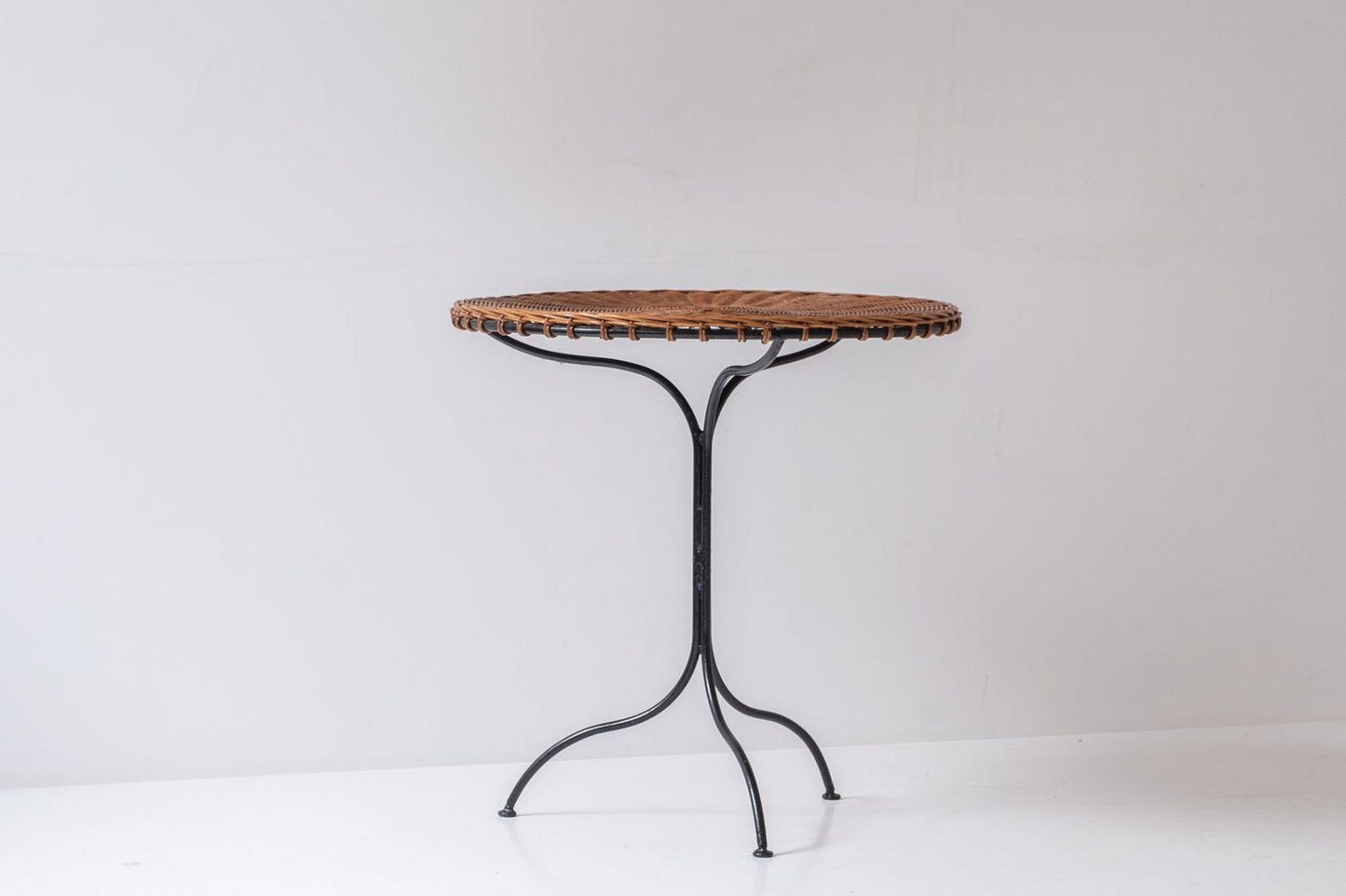 Vintage round side table from France, designed and manufactured during the 1960s.