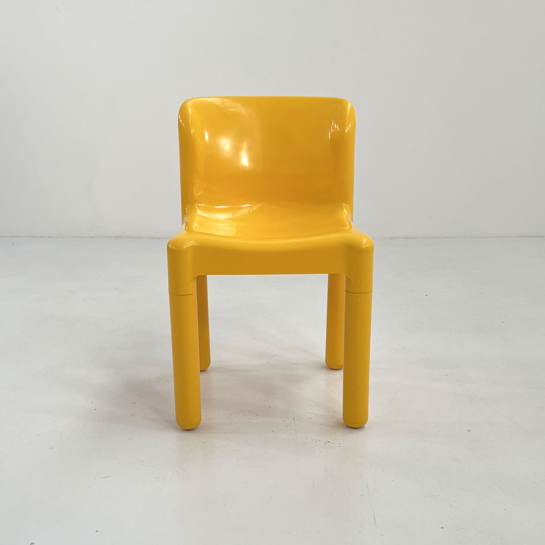 Yellow Model 4875 Chair by Carlo Bartoli for Kartell, 1970s