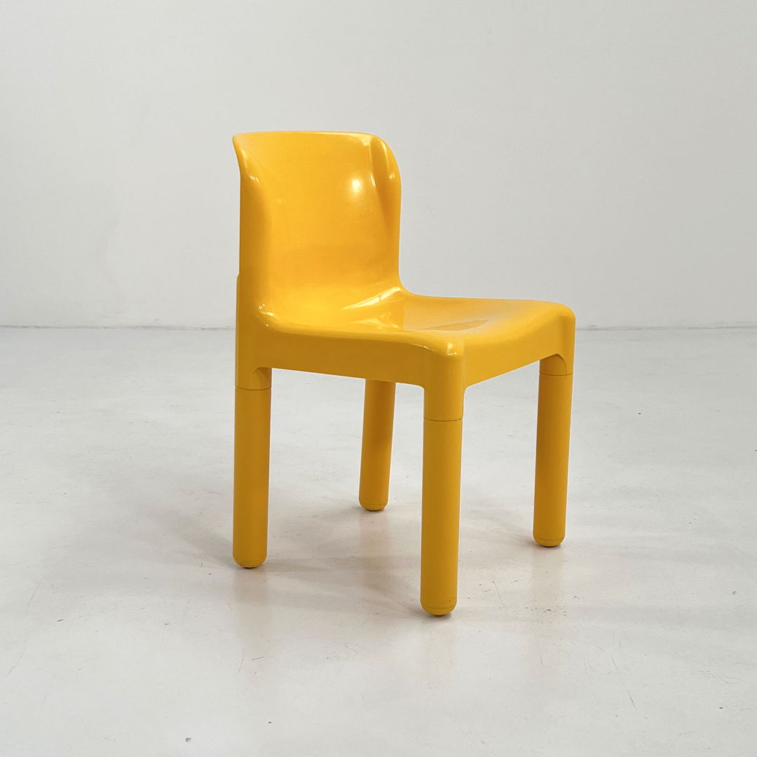 Yellow Model 4875 Chair by Carlo Bartoli for Kartell, 1970s