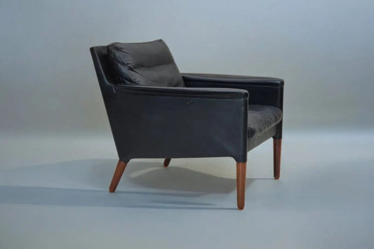 1960s, Danish design by Kurt Østervig, lounge chair model 55, leather, rosewood legs, original condition.