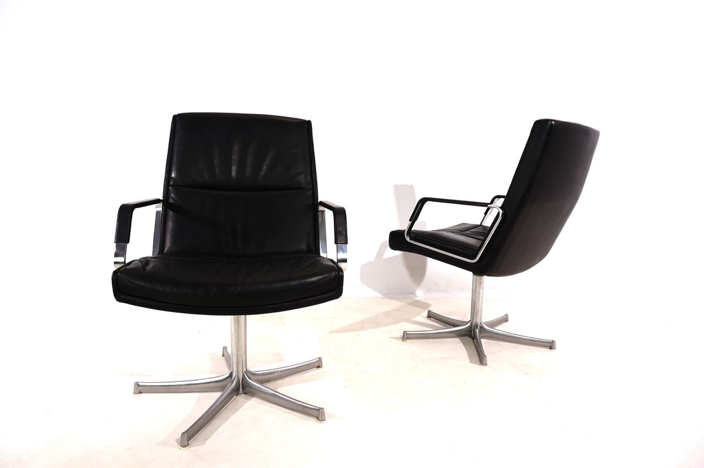 Set of 2 FK711 office chairs by Preben Fabricius/Jørgen Kastholm for Walter Knoll