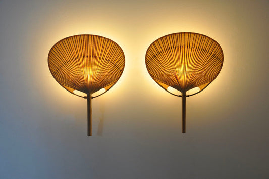 Wall Lamps "Uchiwa" by Ingo Maurer for M Design, 1970s, Set of 2